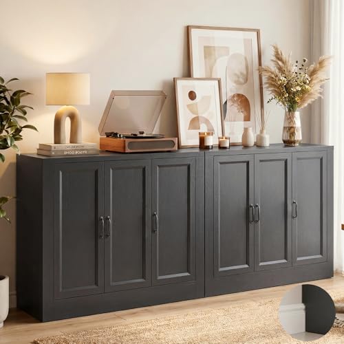 Modern TV Stand for Living Room, 78" W Buffet Cabinet with Storage, view 4