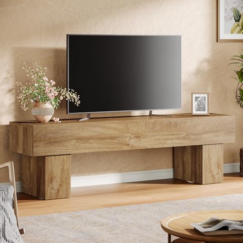 Tribesigns 63" TV Stand, Farmhouse Entertainment Center, view 7