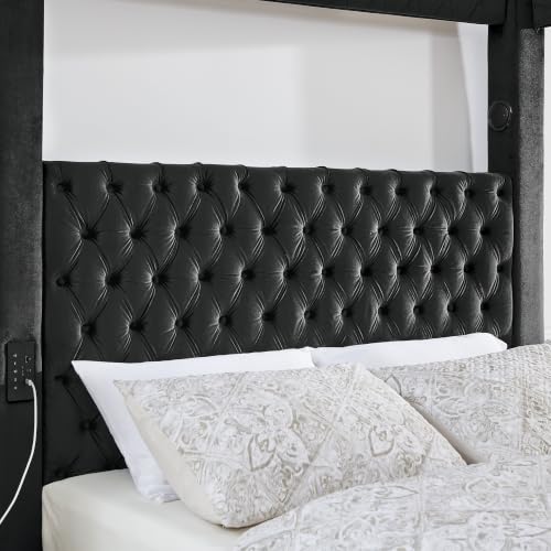 LUMISOL Canopy Bed Frame Queen Size, view 8