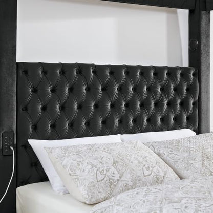 LUMISOL Canopy Bed Frame Queen Size, view 8
