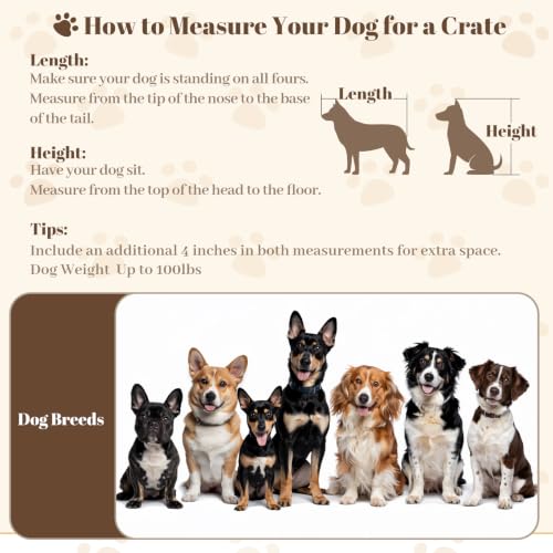 40" Dog Crate Furniture for Large Dogs, White, view 8