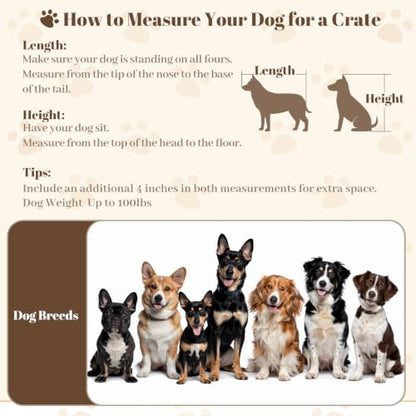 40" Dog Crate Furniture for Large Dogs, White, view 8