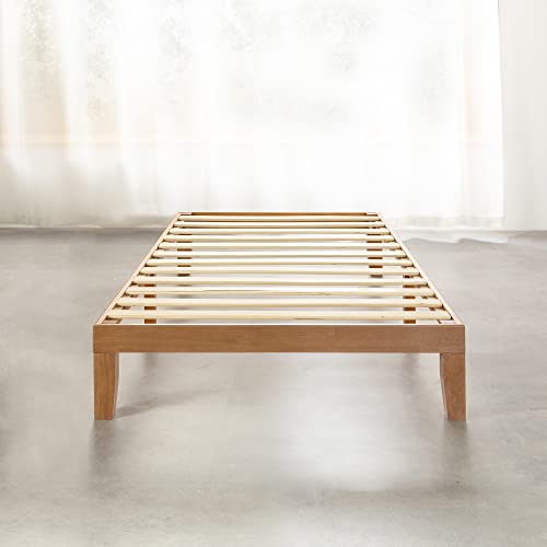 Naturalista Classic 12-Inch Solid Wood Platform Bed, Wooden Slats, view 4
