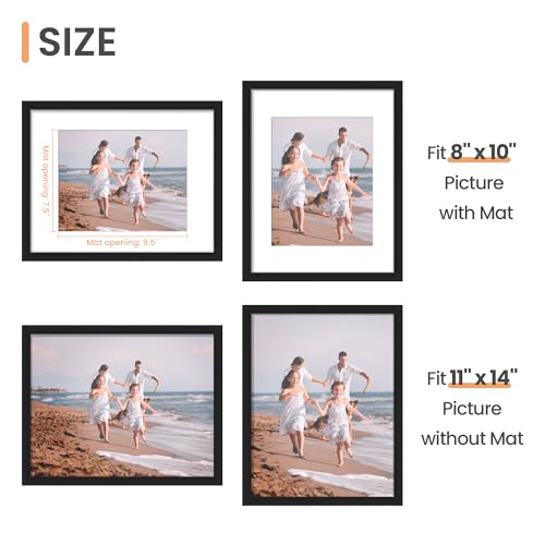 11x14 Picture Frame, Wall Decor Photo Frames, Black 1 Pack, view 5
