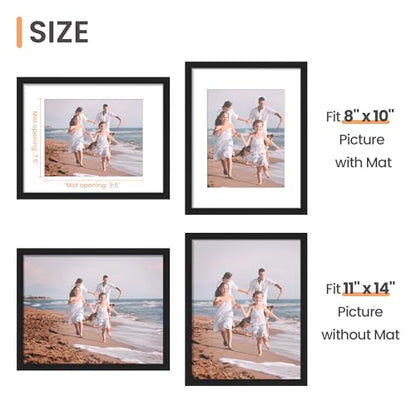 11x14 Picture Frame, Wall Decor Photo Frames, Black 1 Pack, view 5