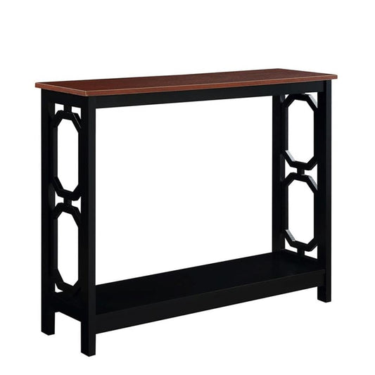 Omega Console Table, Cherry Top / Black Frame
