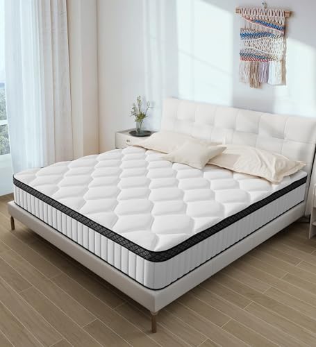 Full Mattress 10 Inch, Bed in a Box Hybrid with Gel Memory Foam & Pocket Springs, view 4