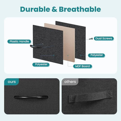 Black Dresser for Bedroom with 7 Fabric Drawers Storage Organizer, view 6