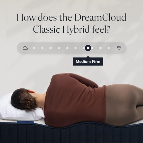 DreamCloud Classic 12" Queen Mattress - Luxury Hybrid Gel Memory Foam Back Pain Relief - Fiberglass Free - Forever Warranty - Mattress in a Box - CertiPUR-US Certified