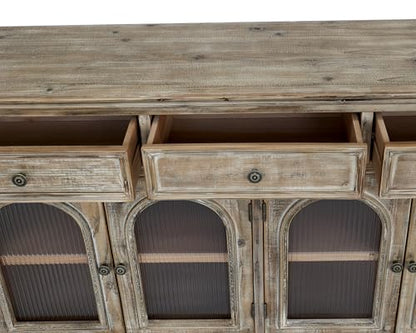 59"Solid Wood Sideboard Buffet Cabinet,Credenza Storage with Drawers, view 8