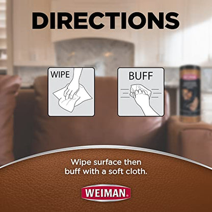 Leather Cleaner Wipes - Clean Condition UV Protection Help Prevent Cracking or Fading of Furniture, Car Interior, Couch, and Shoes, 4 Pack