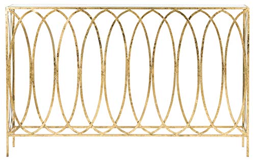 Safavieh Home Carina Gold Foil and Glass Console Table