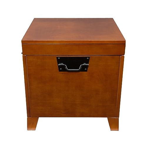 Pyramid Lift-top Trunk Coffee Table - Transitional Design, Brown Finish - Ideal for Living Room, Family Room (CK1224)