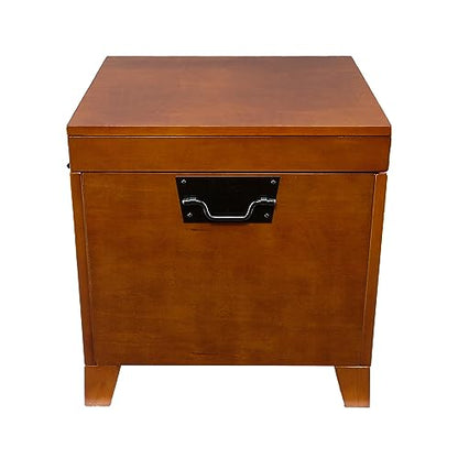 Pyramid Lift-top Trunk Coffee Table - Transitional Design, Brown Finish - Ideal for Living Room, Family Room (CK1224)