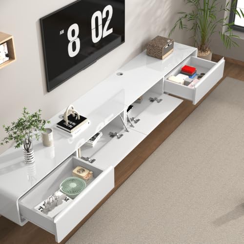 94.5" Minimalist Floating TV Stand for TVs up to 100 Inches, view 8