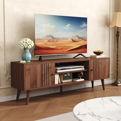 TV Stand for 65/60/55 Inches, Mid-Century Modern TV Stand with Storage, view 2