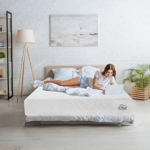 L’Baiet 8 Inch Gel Memory Foam Mattress, Twin Size - Bed in a Box - Medium Firm - Breathable Cooling-Gel Comfort Technology - Pressure Relief Comfy Support Soft Fabric Cover - CertiPUR-US Certified