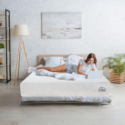 L’Baiet 8 Inch Gel Memory Foam Mattress, Twin Size - Bed in a Box - Medium Firm - Breathable Cooling-Gel Comfort Technology - Pressure Relief Comfy Support Soft Fabric Cover - CertiPUR-US Certified