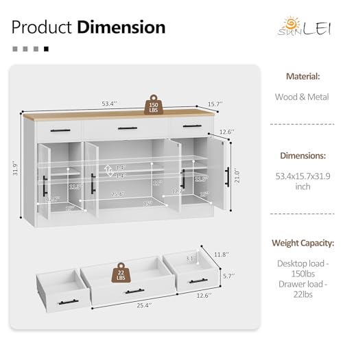 Coffee Bar Cabinet with Storage, view 3