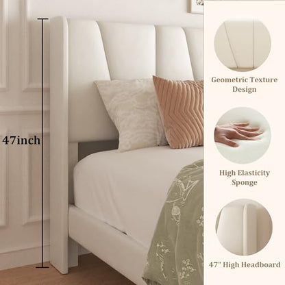 King Bed Frame with Storage Drawers, view 5