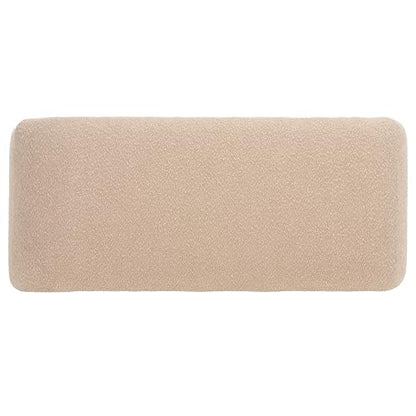 SAFAVIEH Furniture - Tenko Bench - Tan - Solid Wood - Modern Shearling Design - Ideal for Entryway, Bedroom, Living Room, 18.5" Seat Height - Fully Assembled (BCH1300G)