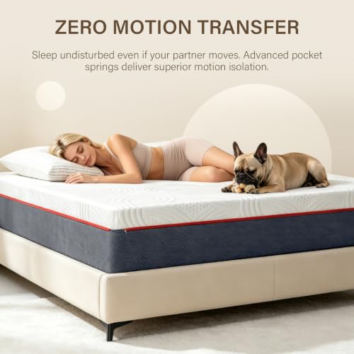 12" Queen Size Mattress in a Box with Memory Foam & Zoned Pocket Coils, view 5