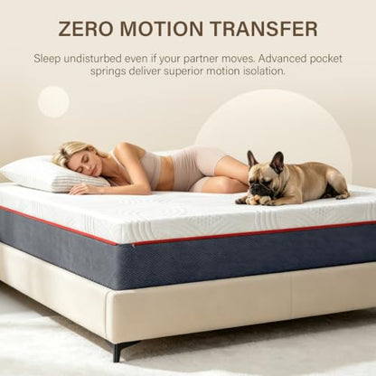 12" Queen Size Mattress in a Box with Memory Foam & Zoned Pocket Coils, view 5