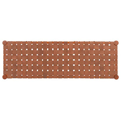 SAFAVIEH Furniture - Amalia Bench - Cognac & Dark Brown - Solid Wood - Modern Leather Design - Ideal for Entryway, Bedroom, Living Room, 18" Seat Height (BCH1001A)