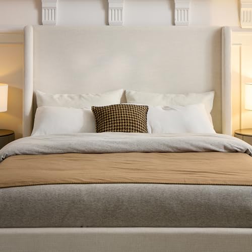 Queen Size Upholstered Platform Bed Frame, view 7