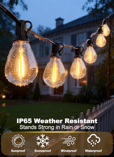 200FT Outdoor String Lights Waterproof, 76+2 Shatterproof S11 LED Bulbs, view 6