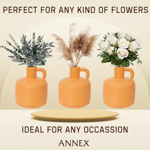 Large Ceramic Handmade Bud Vase, Perfect for Pampas Grass, Book Vase for Flowers, Boho Room Decor for Home, Table, Shelf, Floor, Centerpiece or Book Display