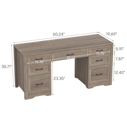 Farmhouse Executive Desk, view 3
