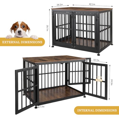 42 Inch Dog Crate Furniture for Large Medium Dogs, view 4