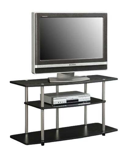 Designs2Go No Tools 46 inch 3 Tier Wide TV Stand, Black