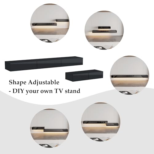 Floating LED TV Stand for TVs up to 100 Inch, view 5
