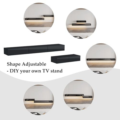 Floating LED TV Stand for TVs up to 100 Inch, view 5