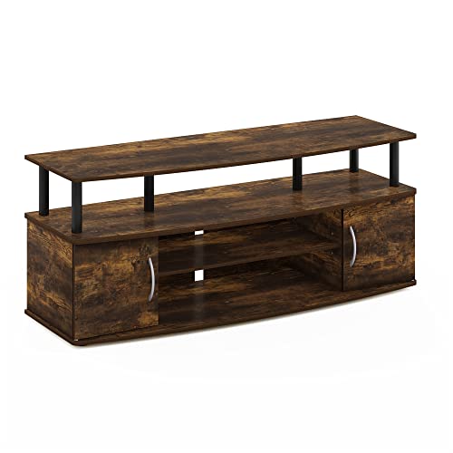 Jaya Entertainment Center Stand Unit/TV Desk for up to 55 inch, Amber Pine/Black, view 7