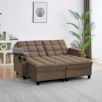 70.9" Chaise Lounge Chair Indoor, Oversized Boucle Upholstered Sofa Bed, view 2