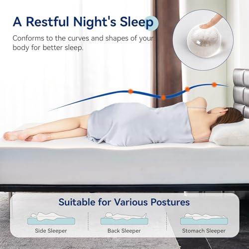 Breathable Memory Foam Mattress, Soft Plush Feel, 10 Inch, King, P22MD-10K, view 6