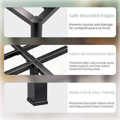 Queen Bed Frame Heavy Duty Steel Platform, view 7