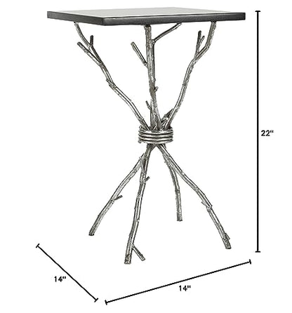 Safavieh Home Collection Alexa Black and Silver Alexa Accent Table