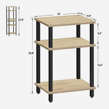 End Table, Side Table, Nightstand, 3-Tier Storage Shelf, Couch Table for Small Space, Living Room, Bed Room TB01BO049