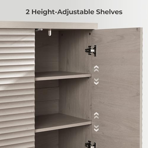 Buffet Cabinet with Storage Sideboard Cabinet with Doors & Shelves, view 6