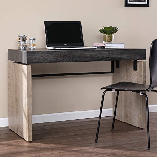 Hapsford Writing Desk - Transitional Design, Black Iron and Wood - Ideal for Home Office, Bedroom (HO1142637)