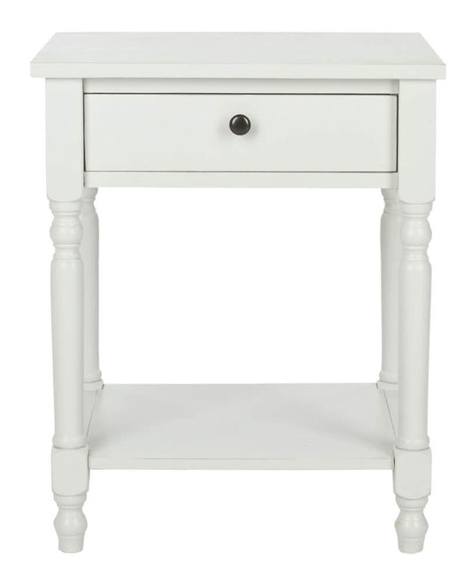 SAFAVIEH Home Collection, Tami Off-White Nightstand with Drawer & Shelf