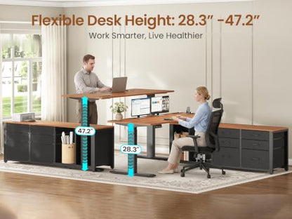 L Shaped Electric Standing Desk, view 5