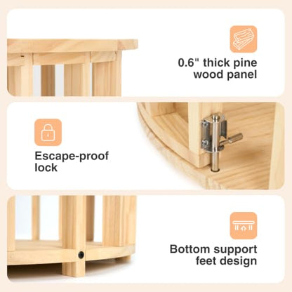 Dog Crate Furniture, Round Cat Coffee Table with Cat Bed, view 6