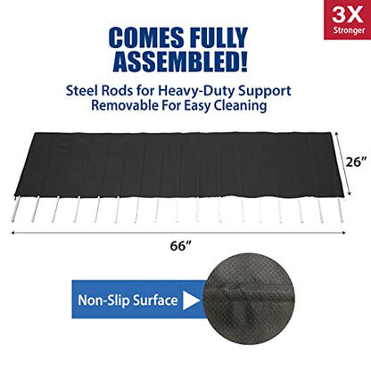 Furniture Fix Steel for Chair, Sofa, Loveseat, Mattress, or Couch-Cushion Support, Supercomfortable Nonslip Adjustable Seat Support, Extend Furniture Life, (66 x 26) Inches Deep (Black)