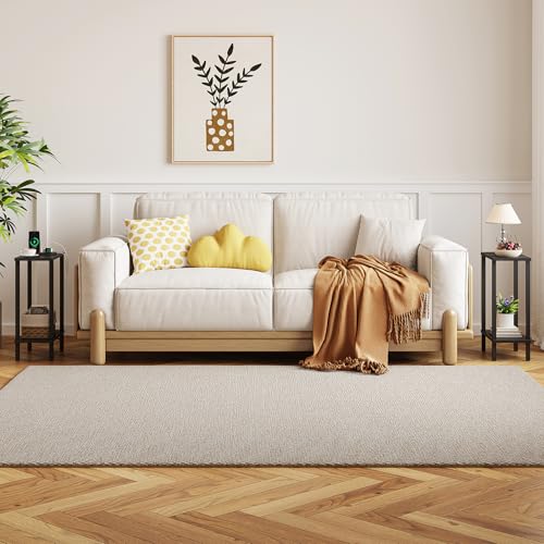 Small Side Table, Narrow End Table, Set of 2, Skinny Sofa Table, Slim Nightstand, Couch Table, Living Room, Bed Room, Black TB01BK0622