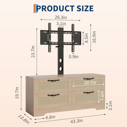 Modern Farmhouse TV Stand with Adjustable Mount Fits TVs to 70", view 4